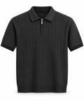 Polo Zippé en Maille Torsadée — Preppy Style